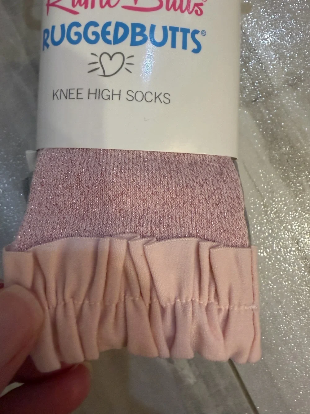 NWT RuffleButts 3-Pack Confetti & Sparkle Ruffle Top Knee Socks Girls 12-24M